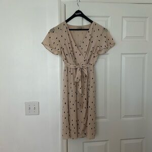 Tan & Black Polka Dot dress
